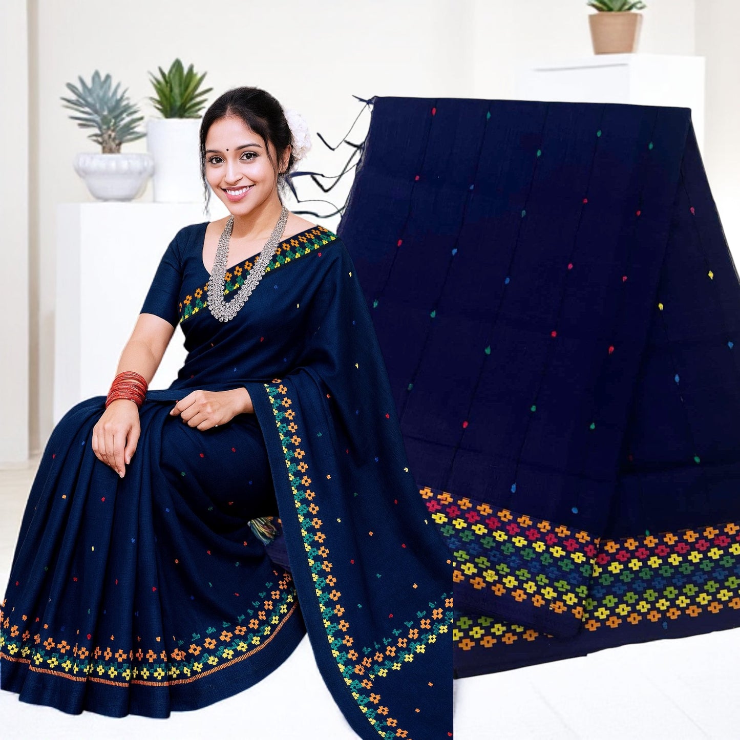 Half Silk Noyon Tara Khesh Saree For Women