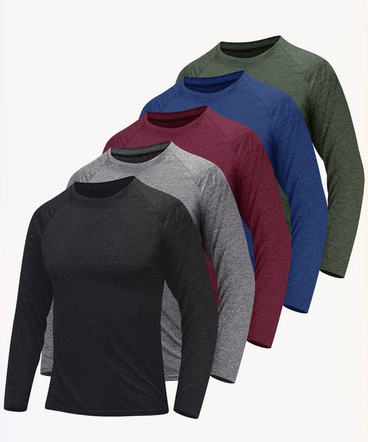 Men's Long Sleeve Tee Shirt Quick Dry Tshirt - Moisture Wicking Shirt Sun Protection T-Shirt